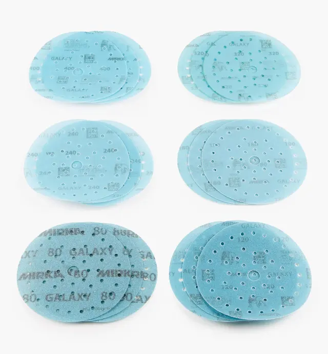 image of 18-Pc. Sample Pack of Mirka 6" Galaxy Multifit Grip Discs