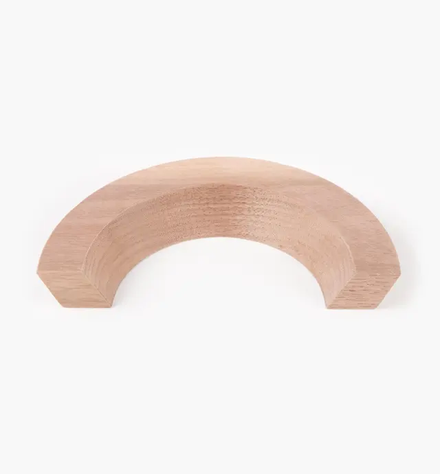image of Danish Walnut Semicircular Half-Ring Pull