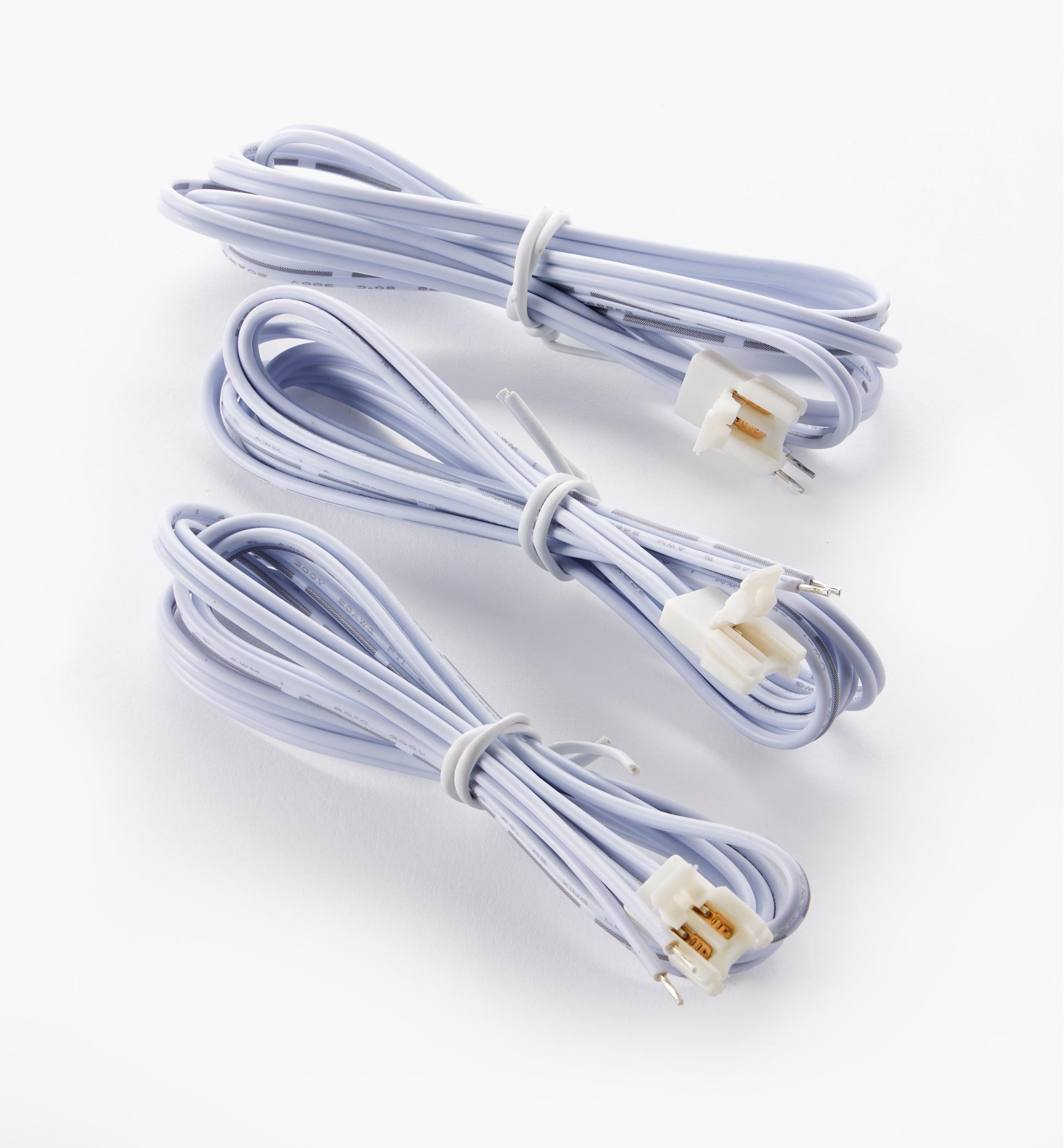 Câbles avec connecteur pour luminaire-ruban à DEL blanches
