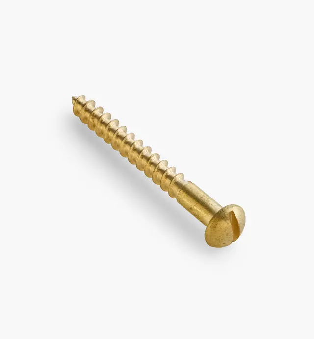 image of 1 1/2" #8 Round-Head Brass Screws