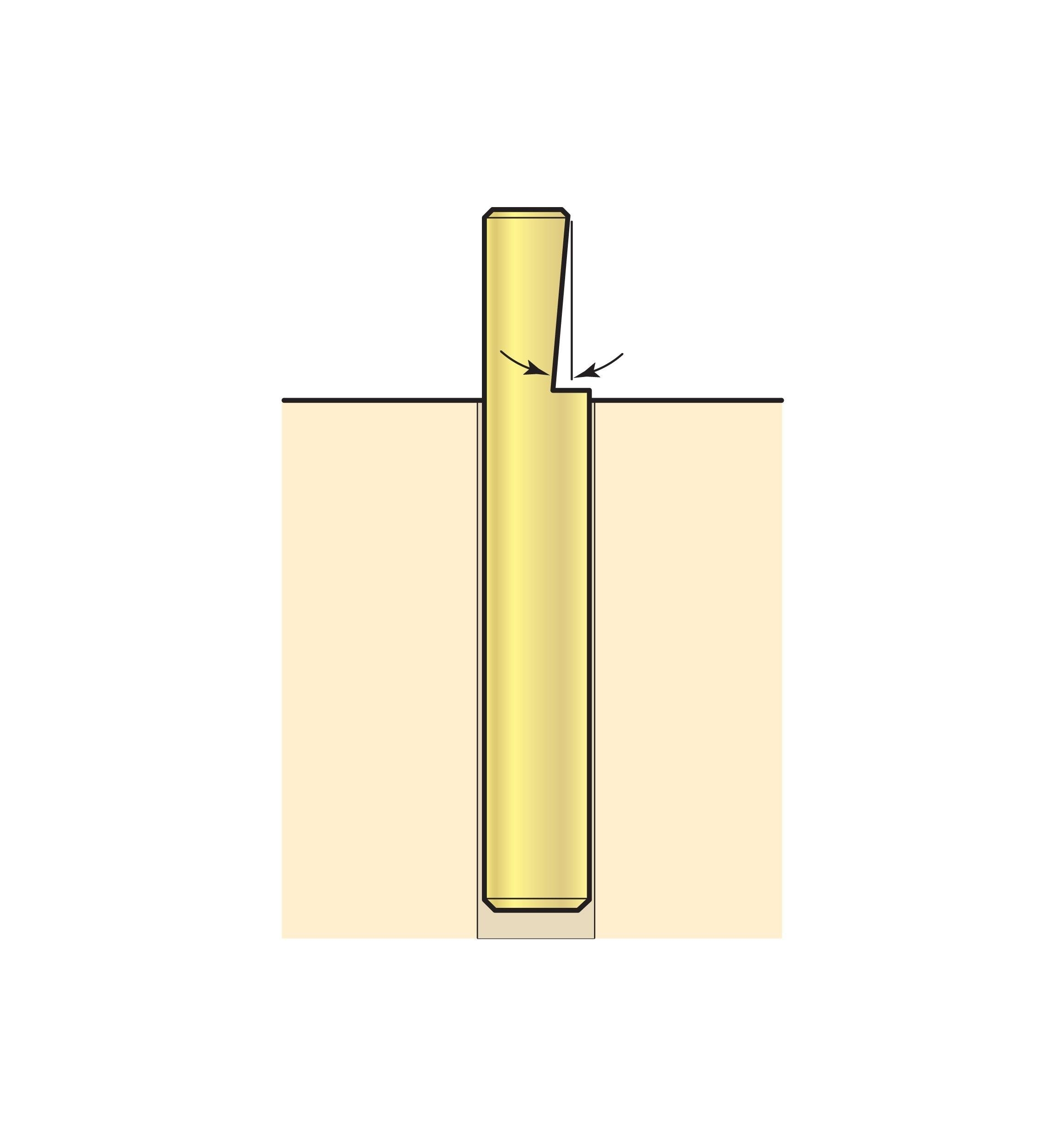 Solid Brass Round Workbench Dogs For 3/4 Inch Holes (4, 4-3/8 Inch