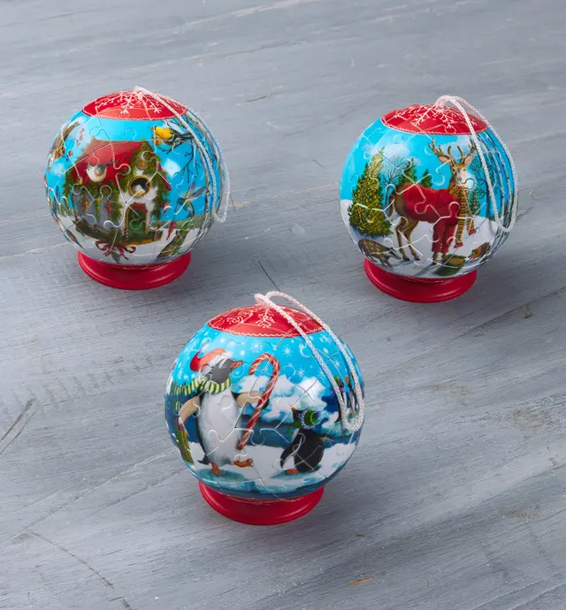 image of 3D Puzzle Christmas Ornaments