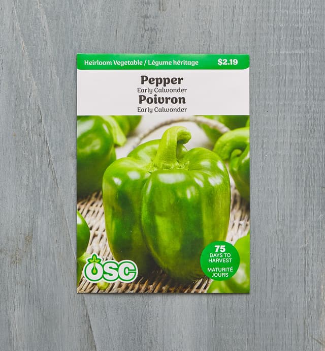 image of OSC Early Calwonder Pepper Seed Packet