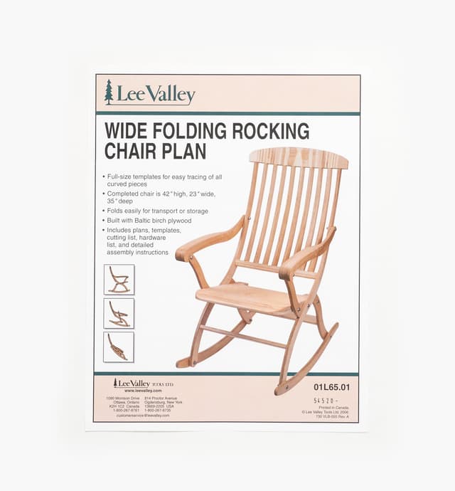 image of Wide Folding Rocking Chair Plan