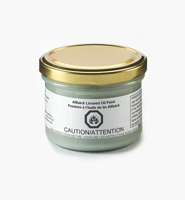 image of Allbäck Oyster Green Linseed Oil Paint
