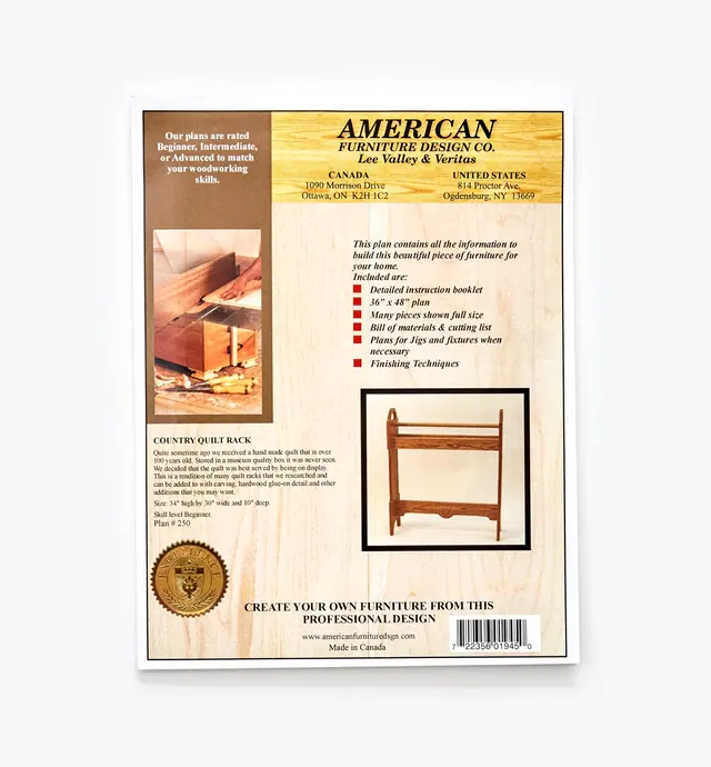 image of Country Quilt Rack Plan