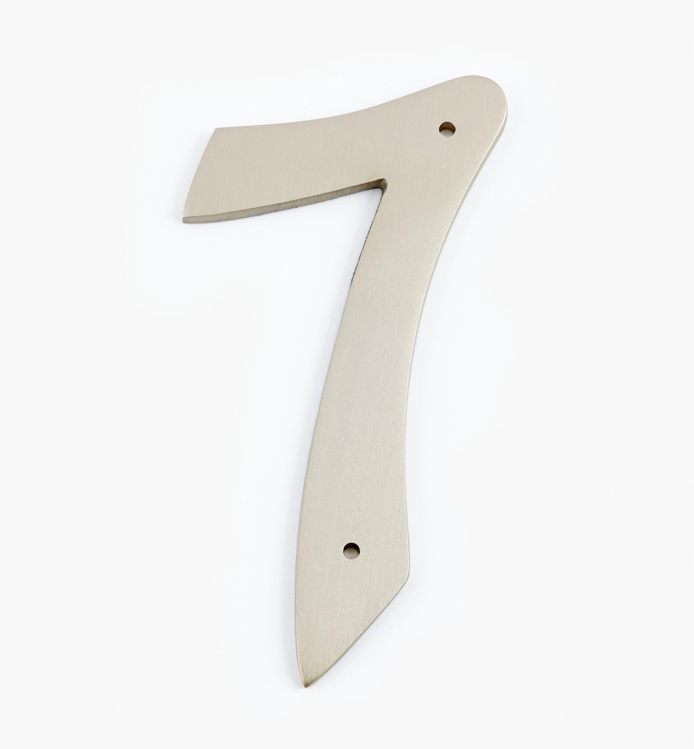 Chiffres de maison cursifs en laiton coulé