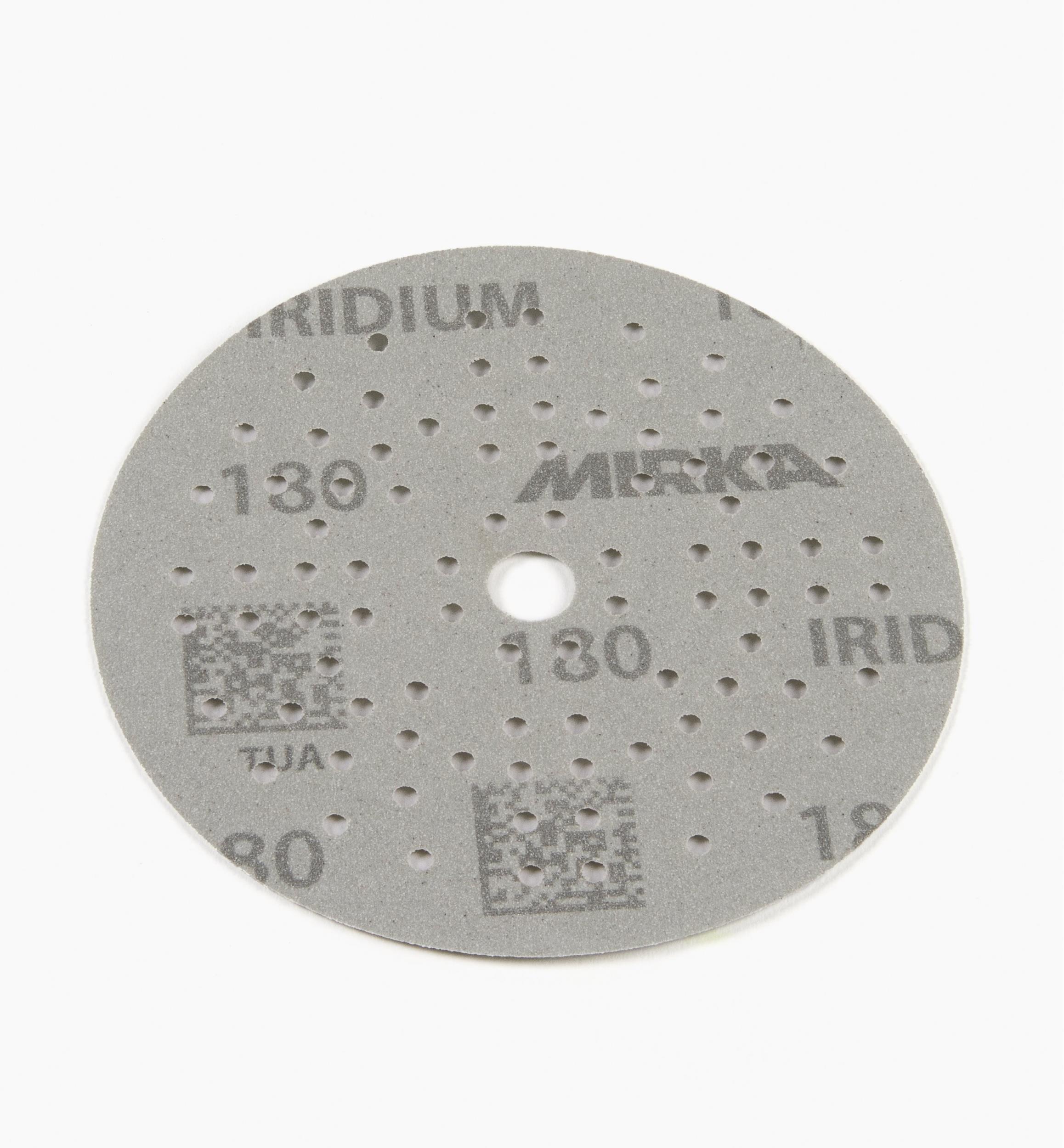 Disques abrasifs autoagrippants Mirka Iridium, 5 po, 89 trous