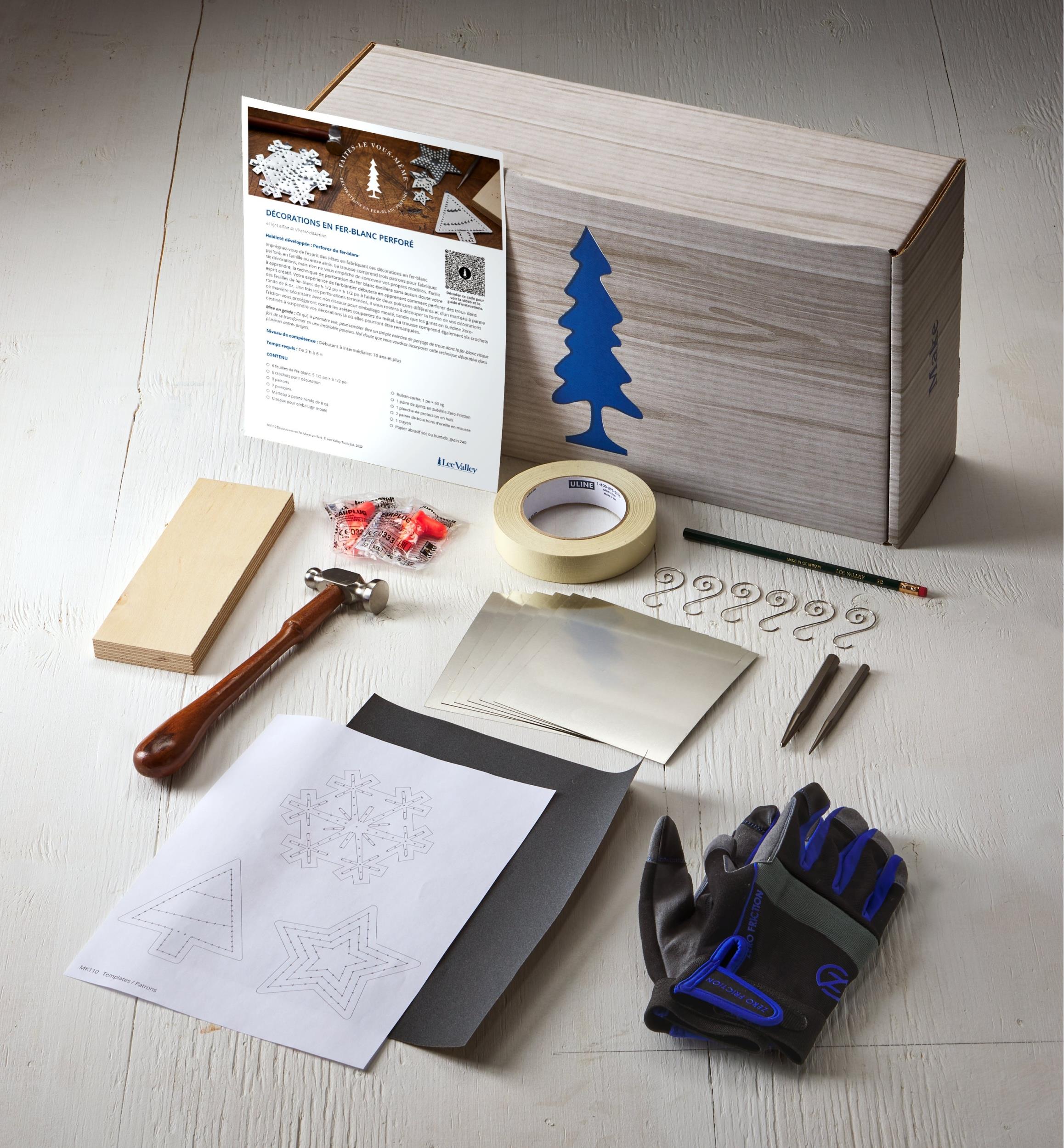 Trousse-projet pour décorations en fer-blanc perforé