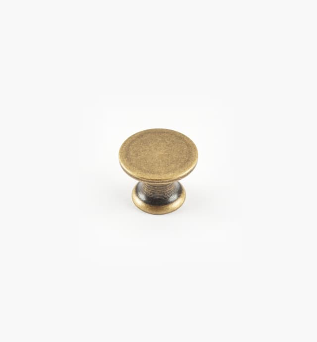 image of Boutons à tête plate, fini laiton