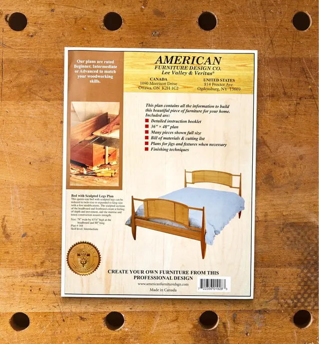 image of Bed with Sculpted Legs Plan