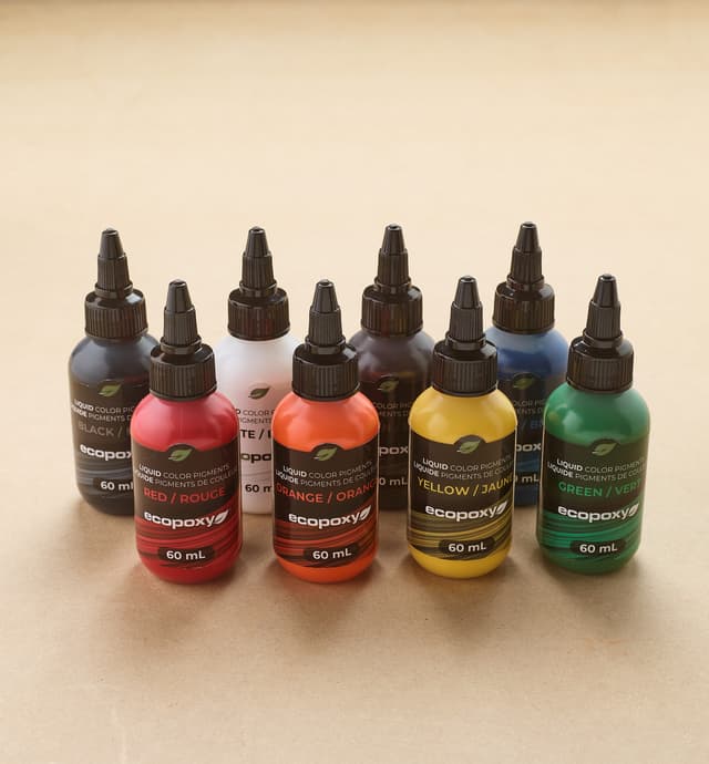 image of Assortiment de 8 pigments liquides EcoPoxy
