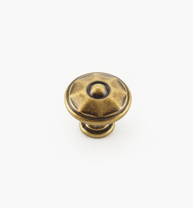 image of Faceted Brass Knobs