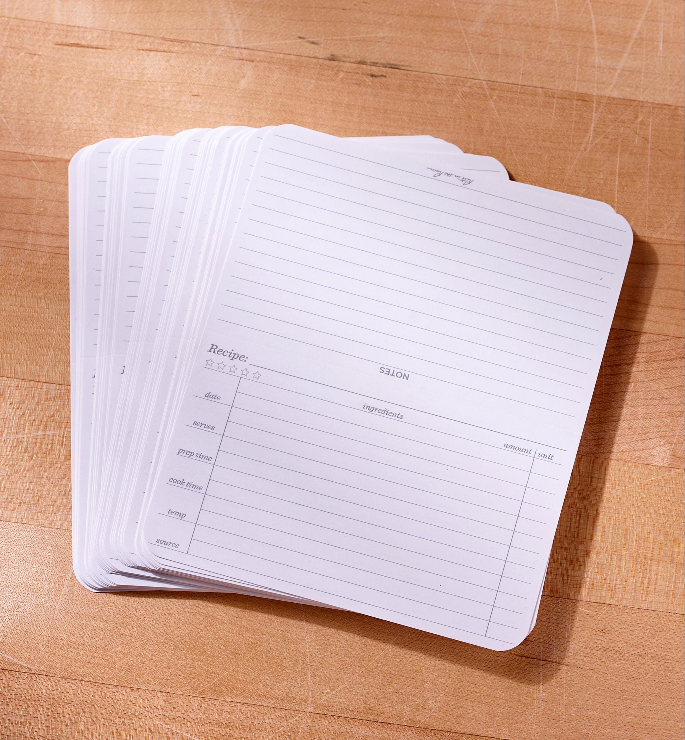 Spill-Proof Recipe Cards