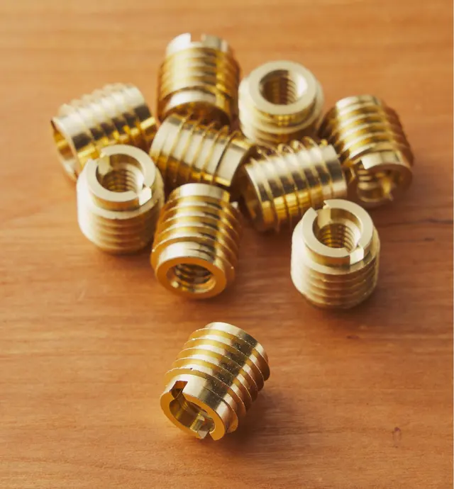 image of 5/16-18 Brass Knife-Edge Insert Nuts