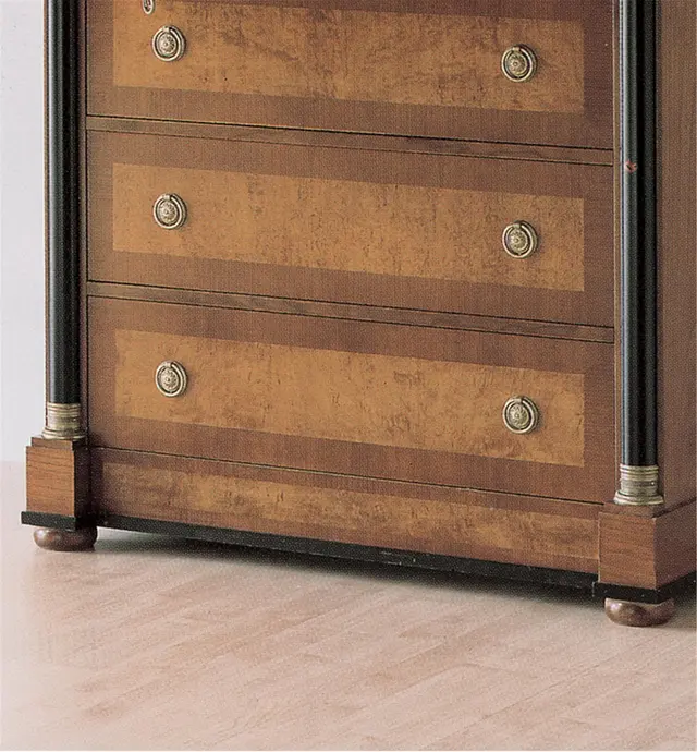 Lower part of cabinet shown with bases installed.