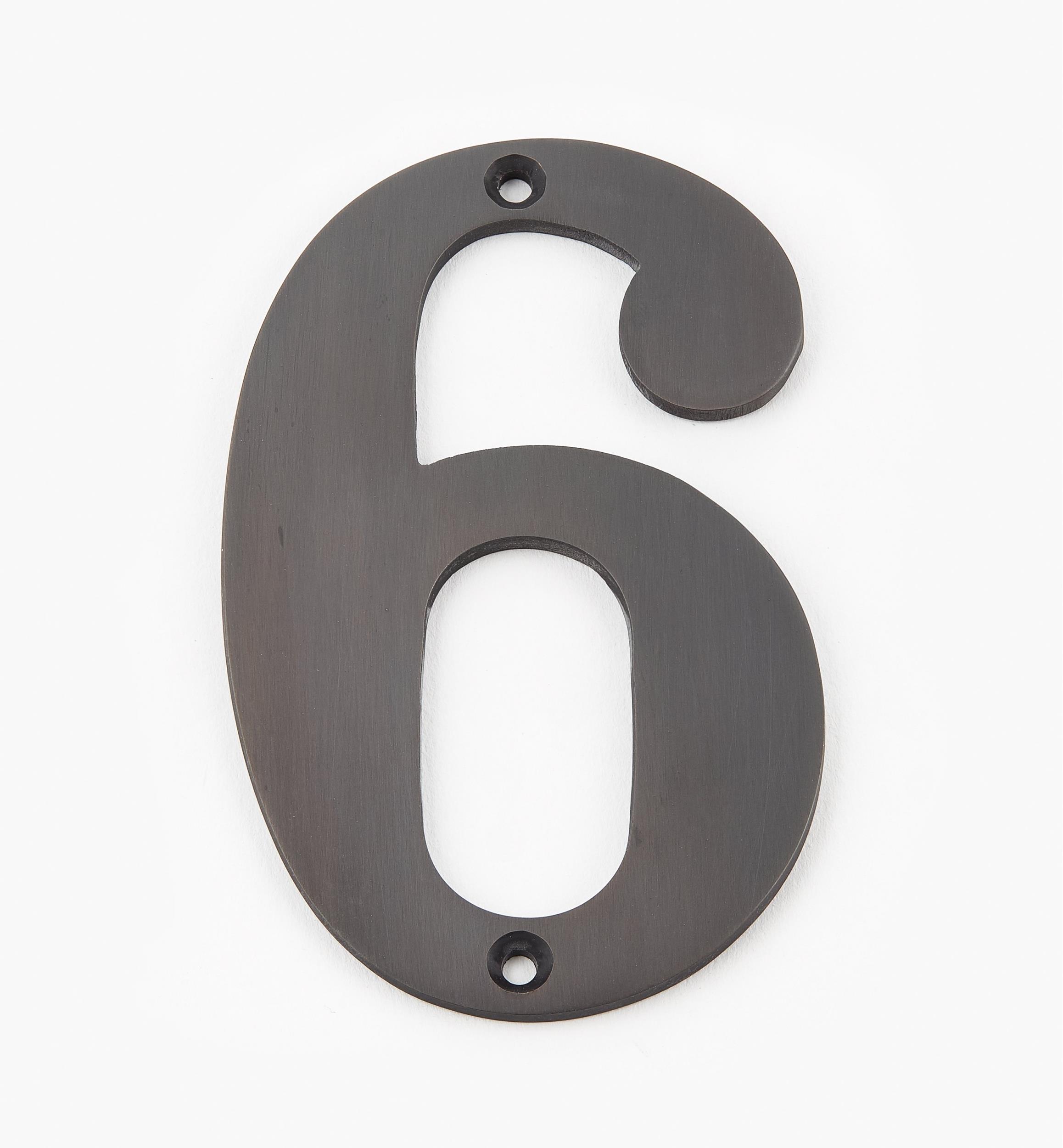 Standard Cast Brass House Numbers
