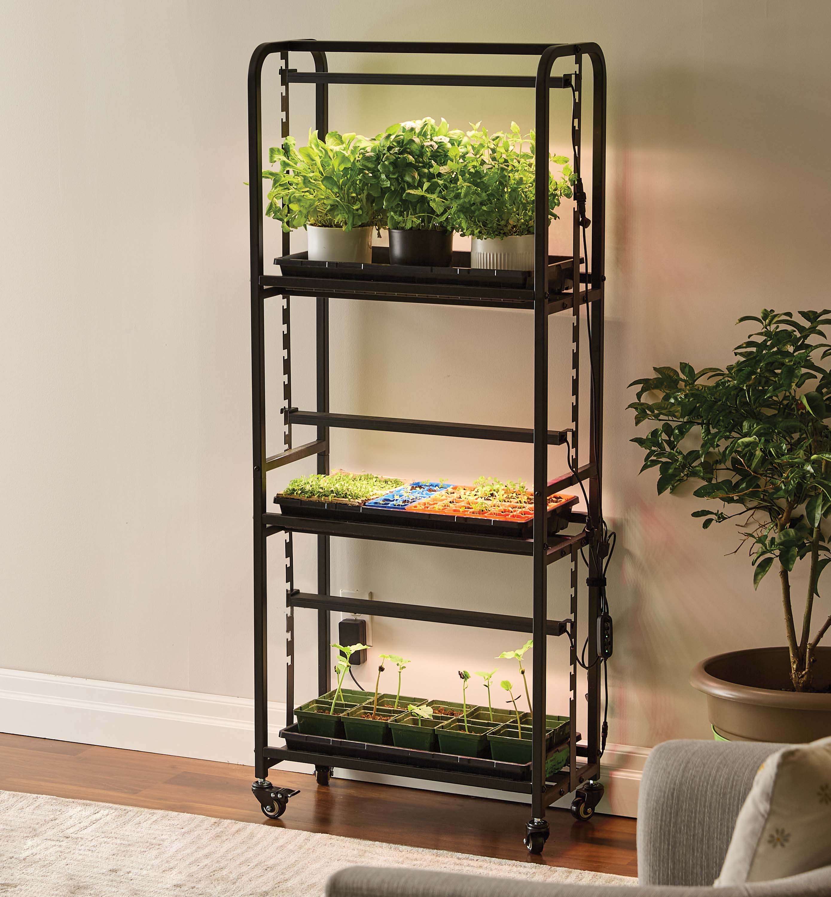 multi planter pot Modern Solid Wood Plant Stand + Pot