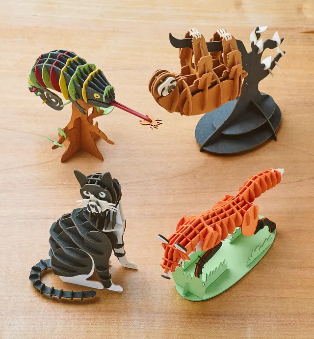 image of Set of 4 Paper Animal Models