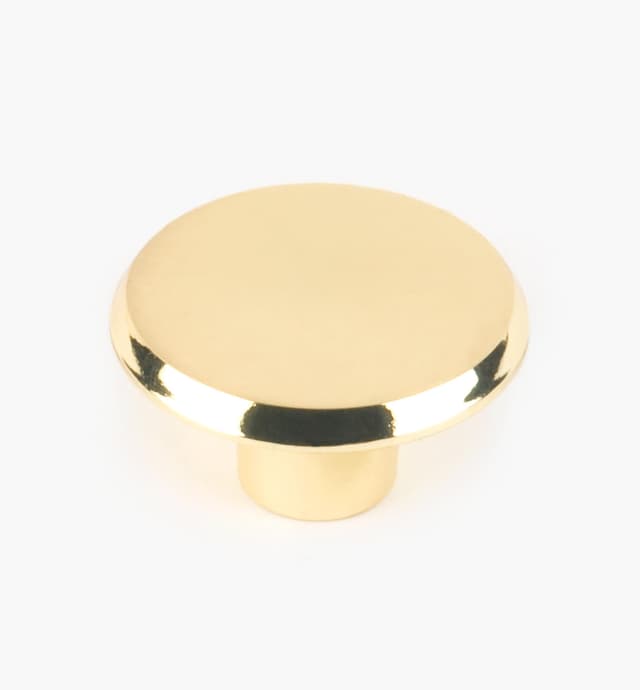 image of Brass Plate Concave Knob