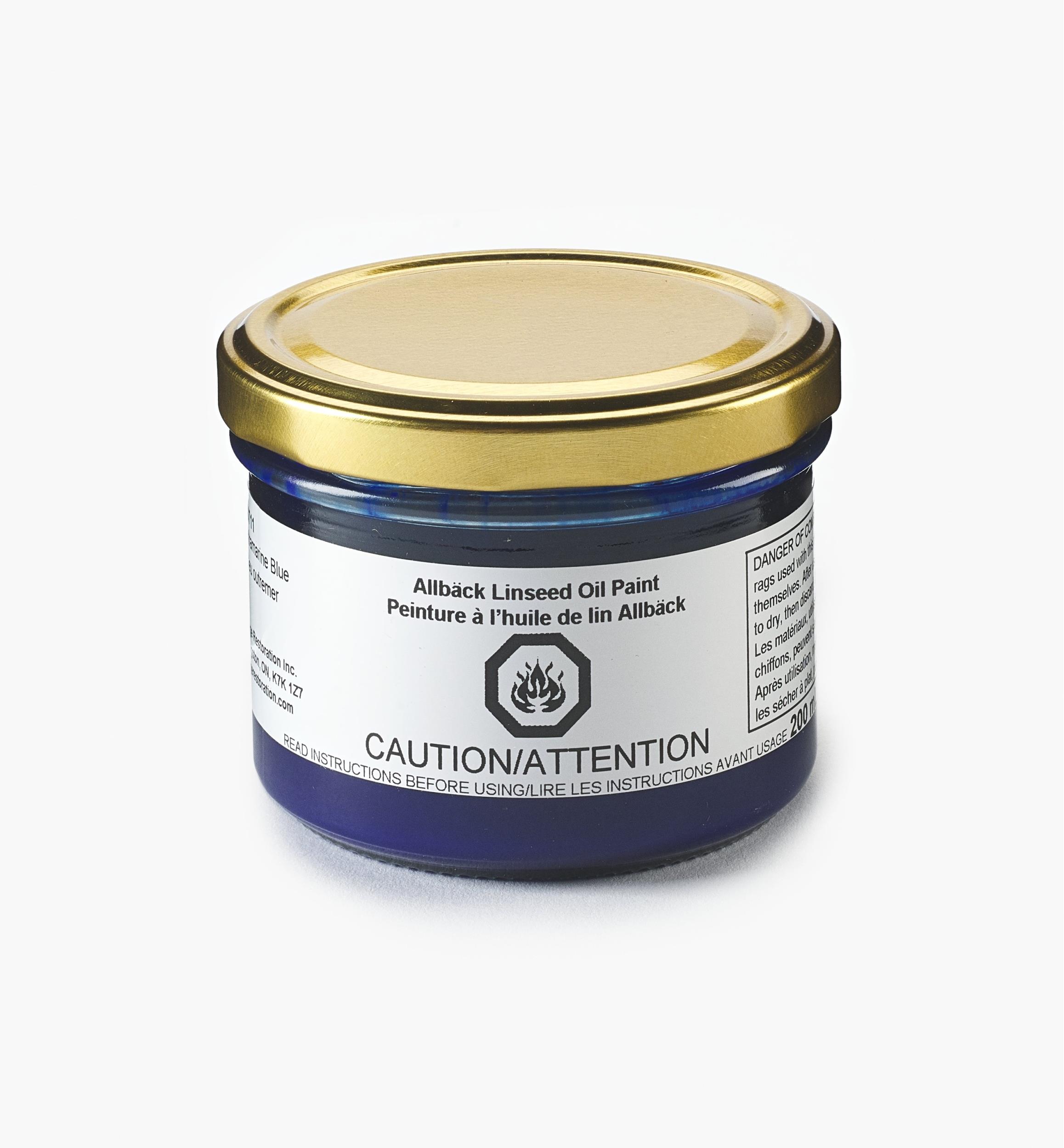 Peinture à l’huile de lin Allbäck, bleu outremer