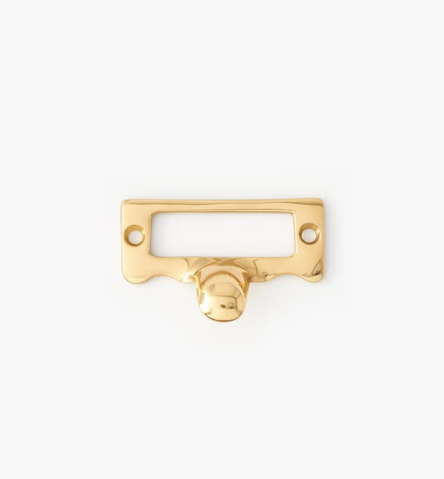 image of Porte-étiquette à tirette en acier coulé