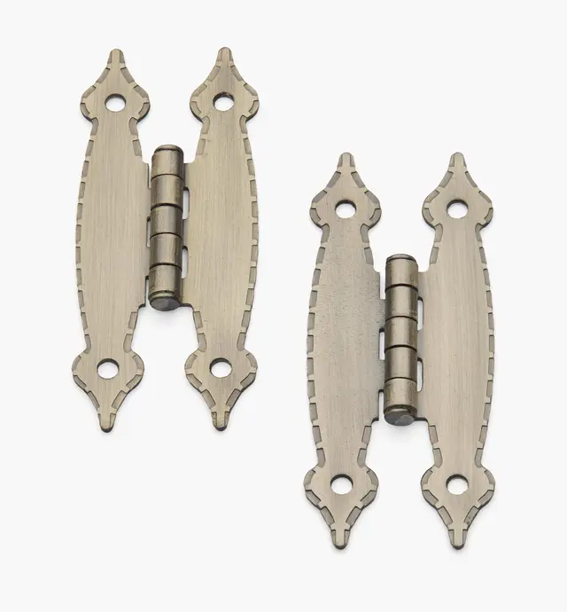 image of Antique Brass Surface Face-Mount Hinges