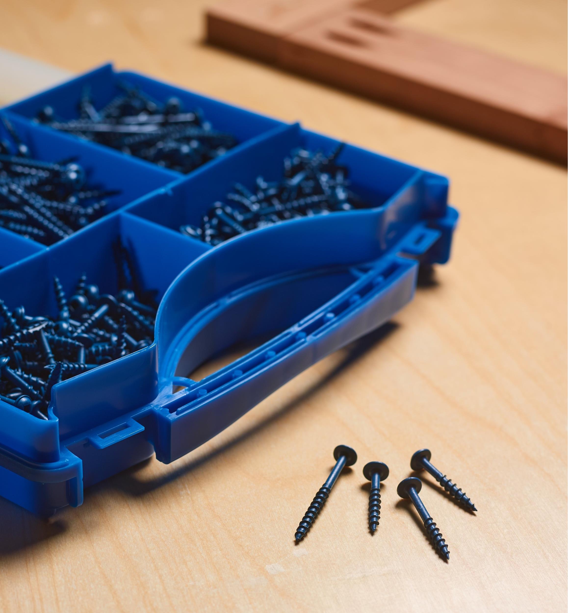 Assortiment de vis pour perçage à angle pour l'extérieur Kreg