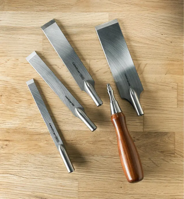 05S3420 - Set of 4 Veritas Flushing Chisel Blades & Handle
