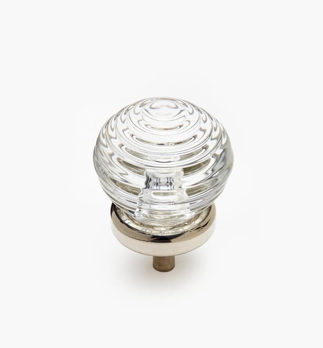 image of Glass Ringed Ball Knob