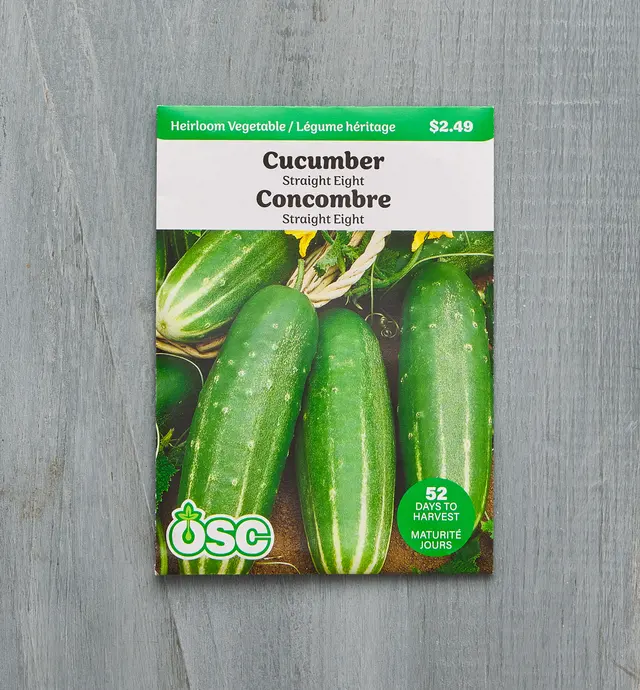 image of OSC Straight Eight Cucumber Seed Packets
