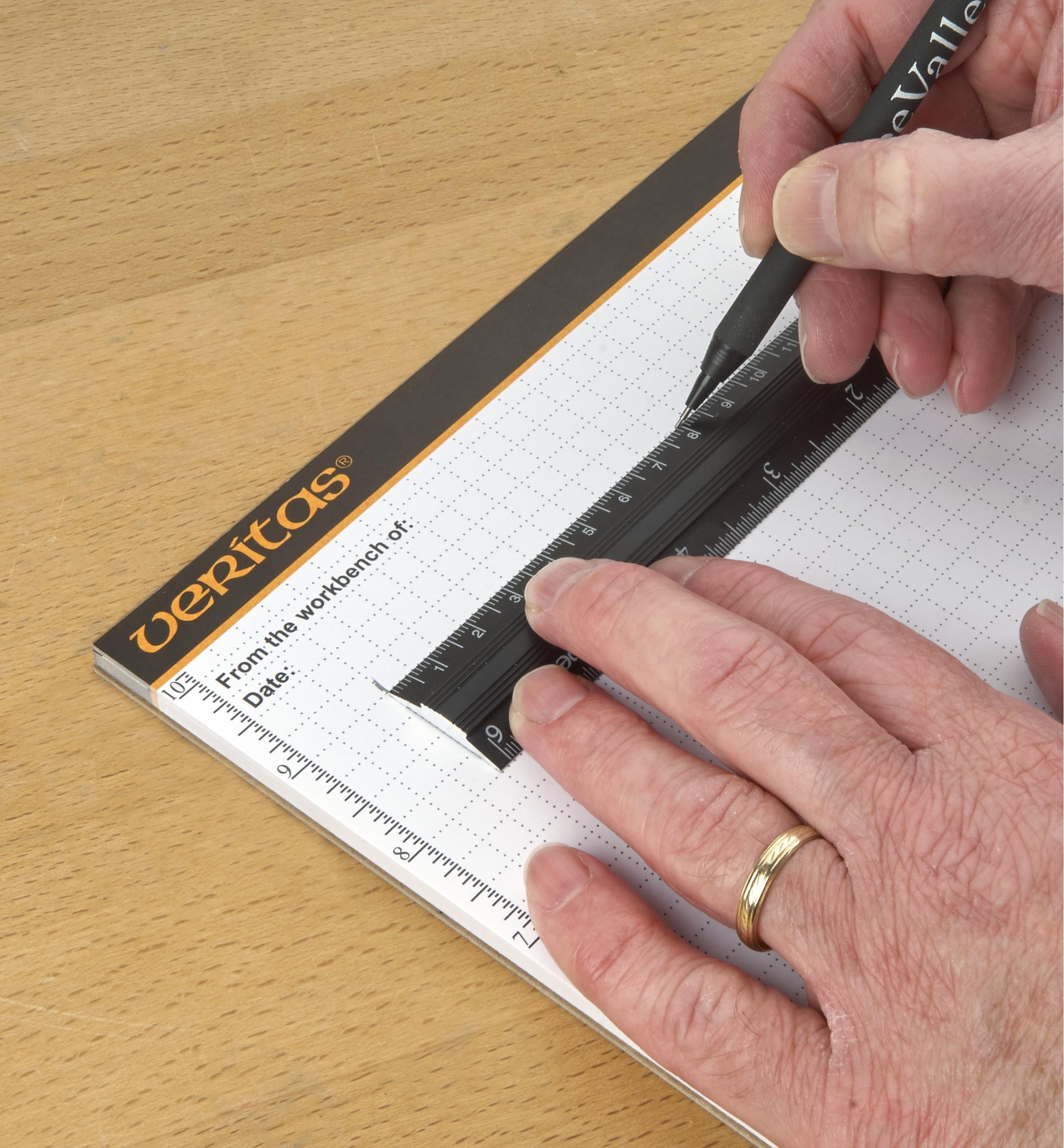 Règle d'établi en aluminium Veritas, 6 po/150 mm