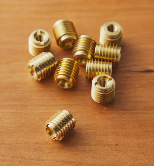 image of M5-0.8 Brass Knife-Edge Insert Nuts