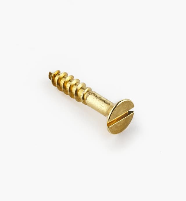 image of 1" #10 Flat-Head Brass Screws