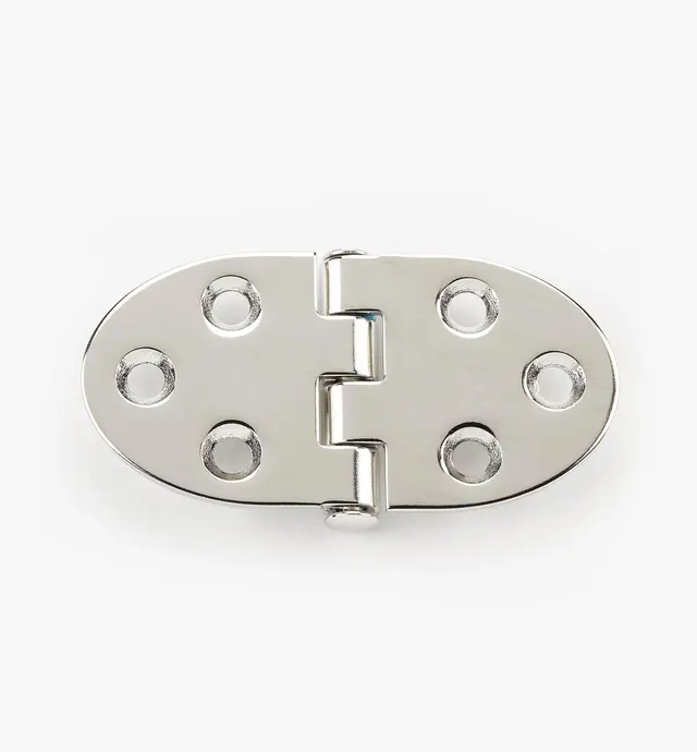 image of Recessed/Flushed Oval Stainless-Steel Hinges