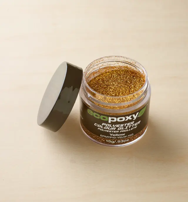 image of EcoPoxy Yellow Polyester Glitter