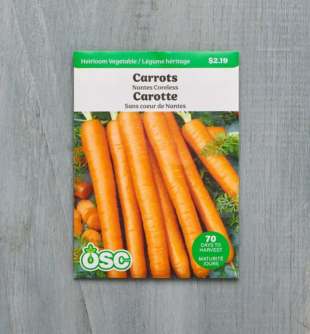 image of OSC Nantes Coreless Carrot Seed Packets