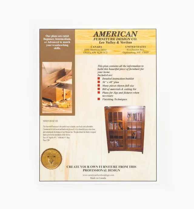 image of Mission Bookcase Plan