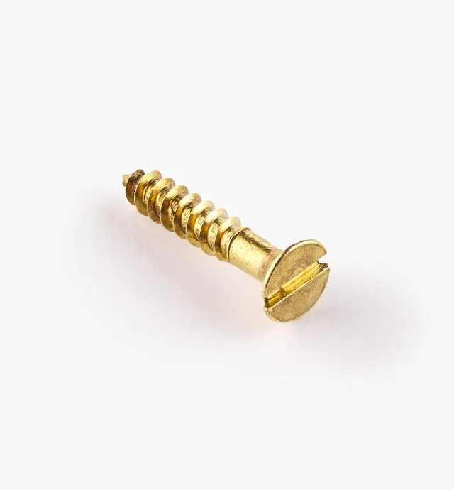 image of 3/4" #6 Flat-Head Brass Screws