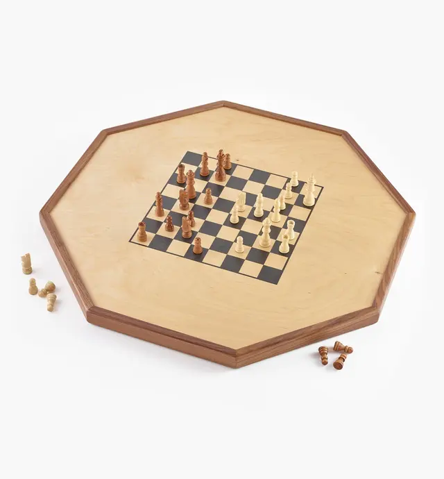 image of Deluxe Crokinole, Checker & Chess Board