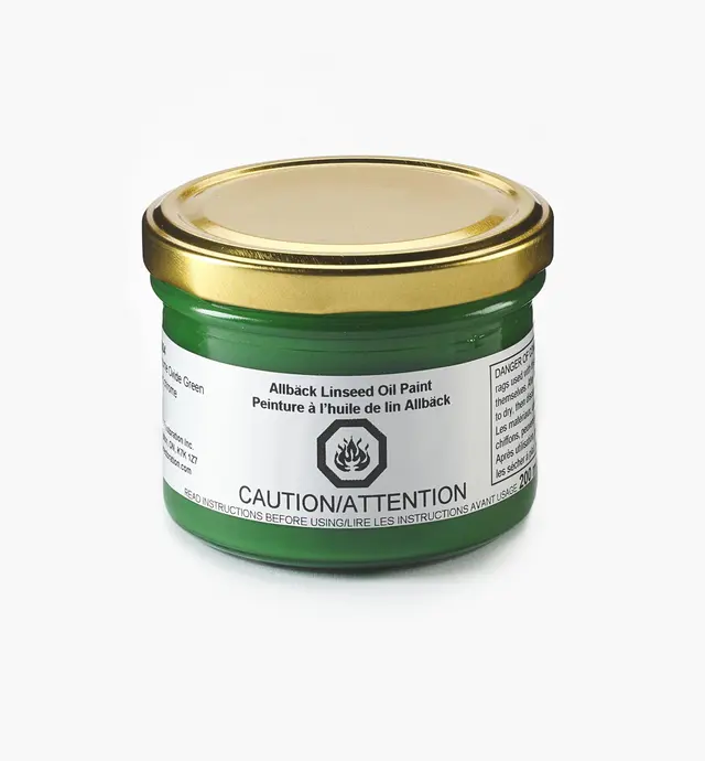 image of Allbäck Chrome Oxide Green Linseed Oil Paint