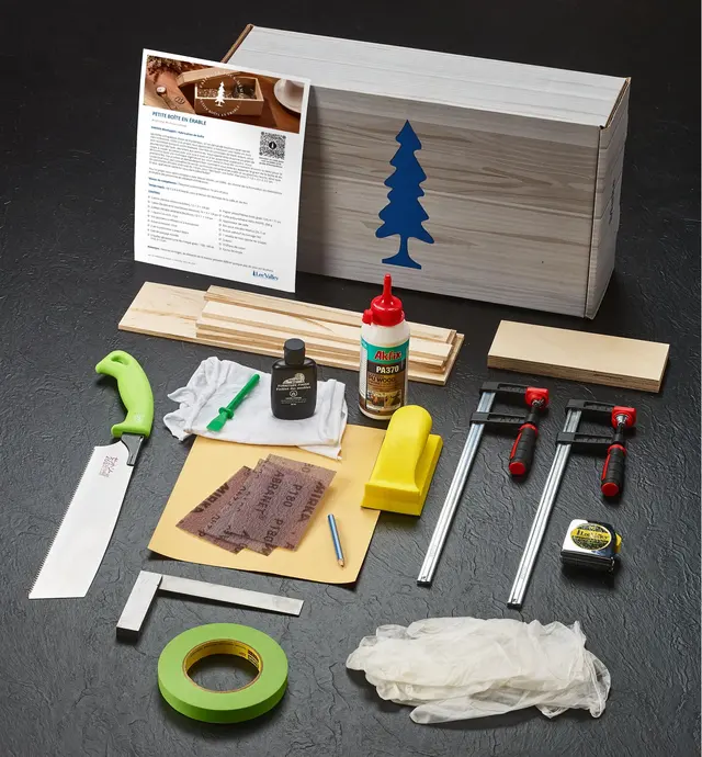 image of Trousse-projet pour petite boîte en érable