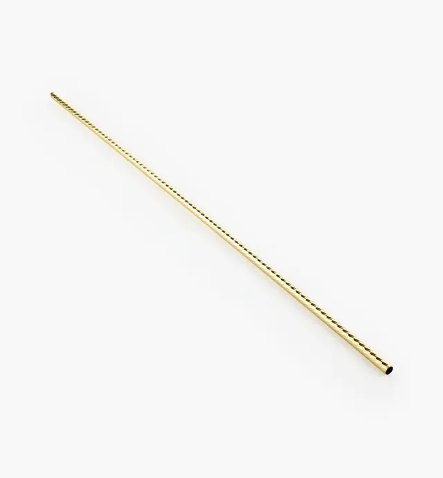 image of 36" Spiral Polished Brass Tube