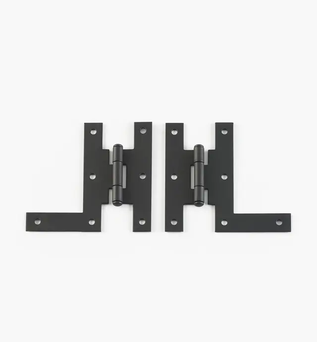 image of “Forged Iron” Smooth H-L Hinges