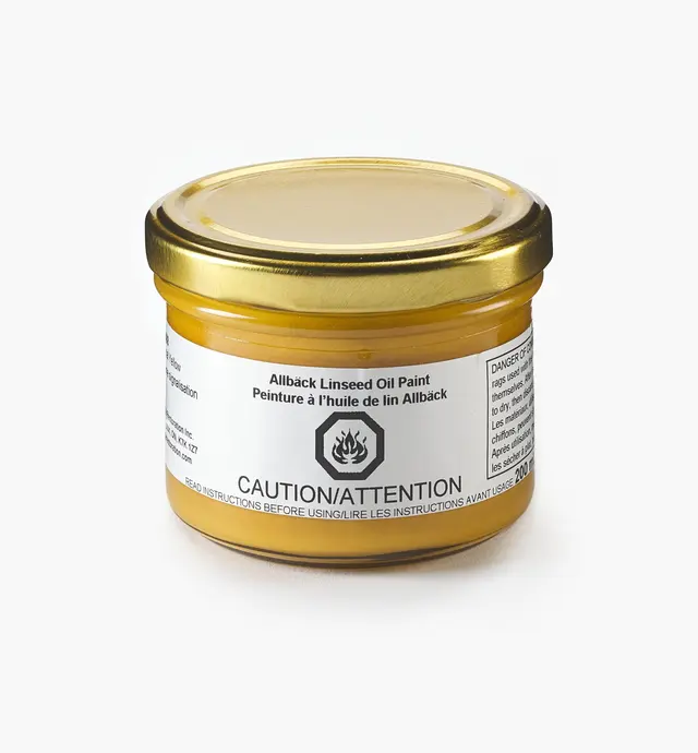 image of Allbäck Signal Yellow Linseed Oil Paint