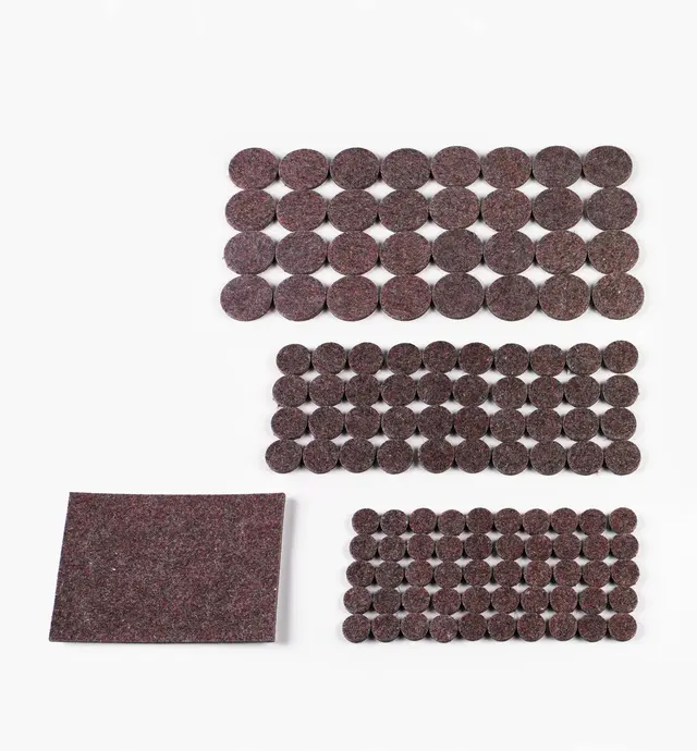 image of Lot de 123 patins en feutre de laine