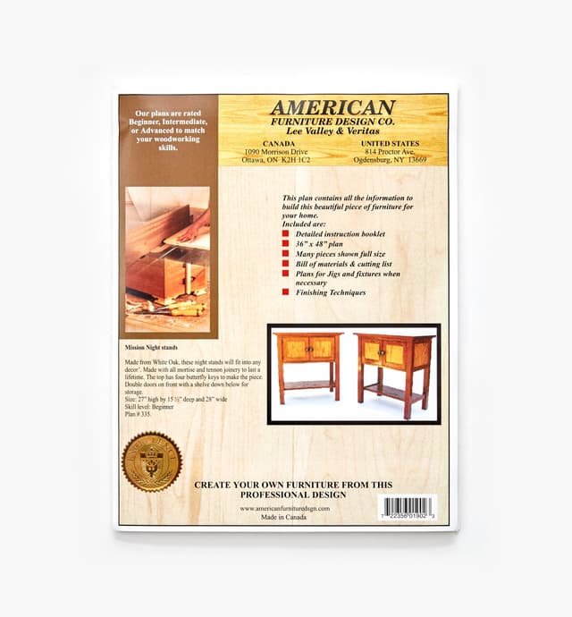 image of Mission Nightstand Plan