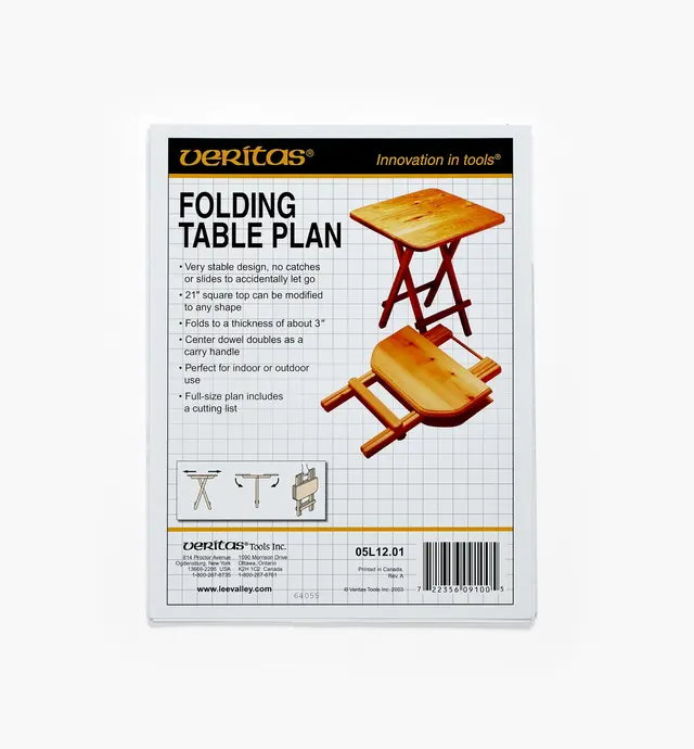 image of Folding Table Plan
