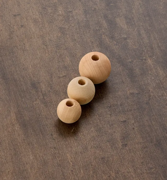 image of Large Round Wooden Beads