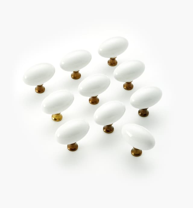 image of Boutons ovales en céramique Belwith